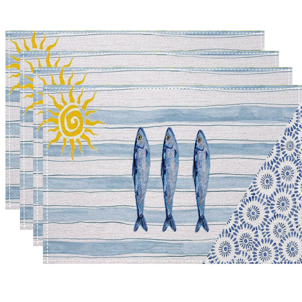 Vibrant Marine Art Placemats W - مراجعة Interior Design News وسعره