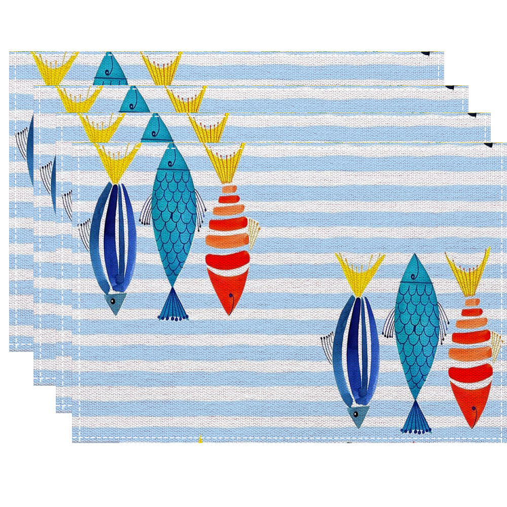 Vibrant Marine Art Placemats W - مراجعة Interior Design News وسعره