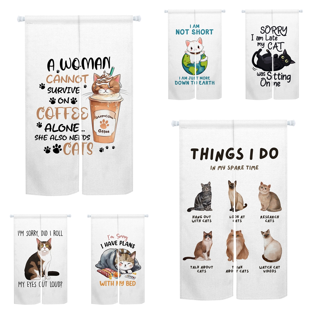 Cute Cat Noren Door Curtain Fu - مراجعة Interior Design Youtube وسعره
