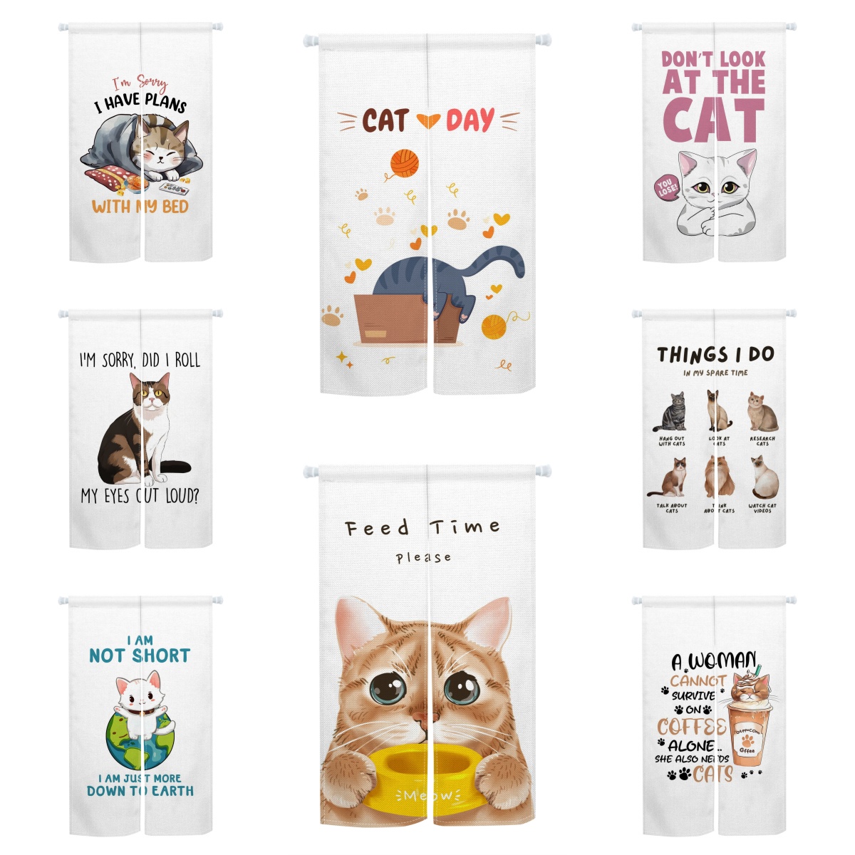 Cute Cat Noren Door Curtain Fu - مراجعة Interior Design Youtube وسعره
