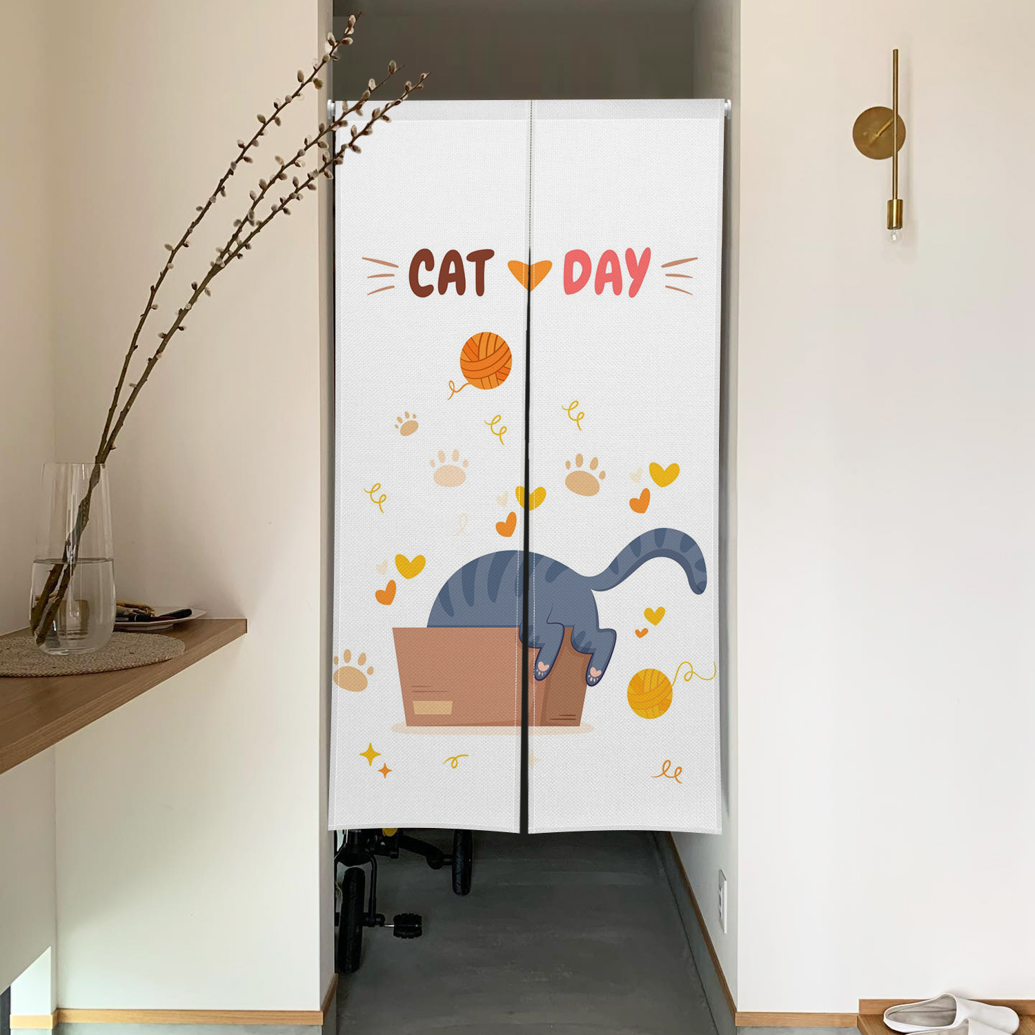 Cute Cat Noren Door Curtain Fu - مراجعة Interior Design Youtube وسعره