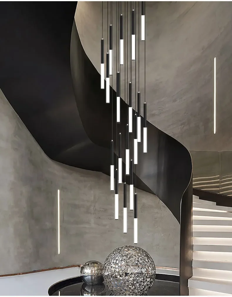Modern LED Creative Black Roun - مراجعة Interior Design Youtube وسعره