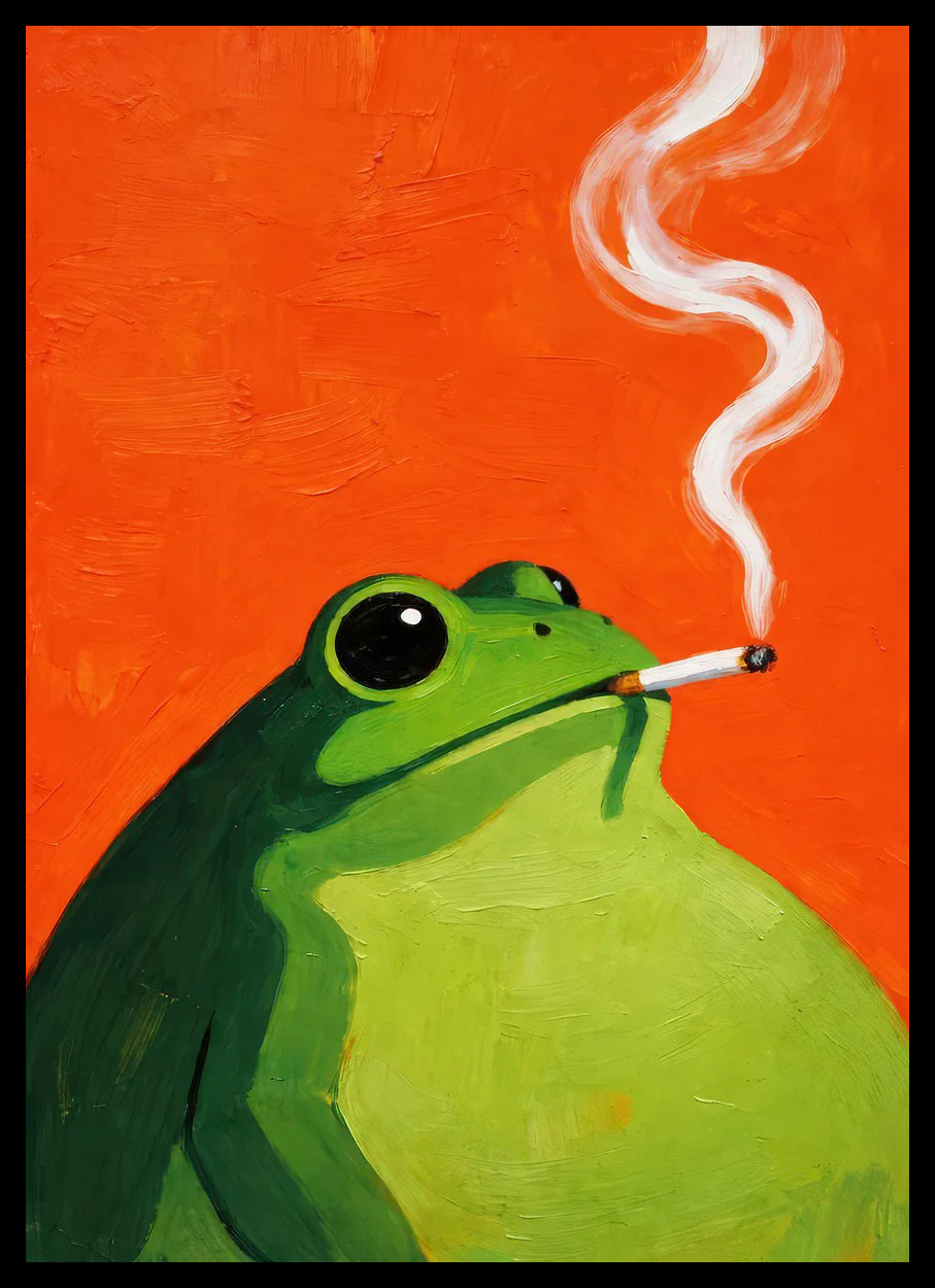 Retro Abstract Smoking Frog Ca - مراجعة Interior Design Youtube وسعره