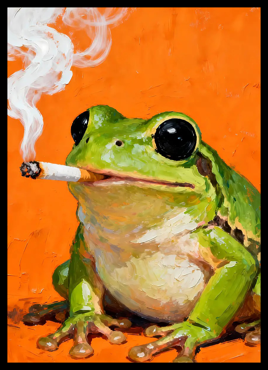 Retro Abstract Smoking Frog Ca - مراجعة Interior Design Youtube وسعره