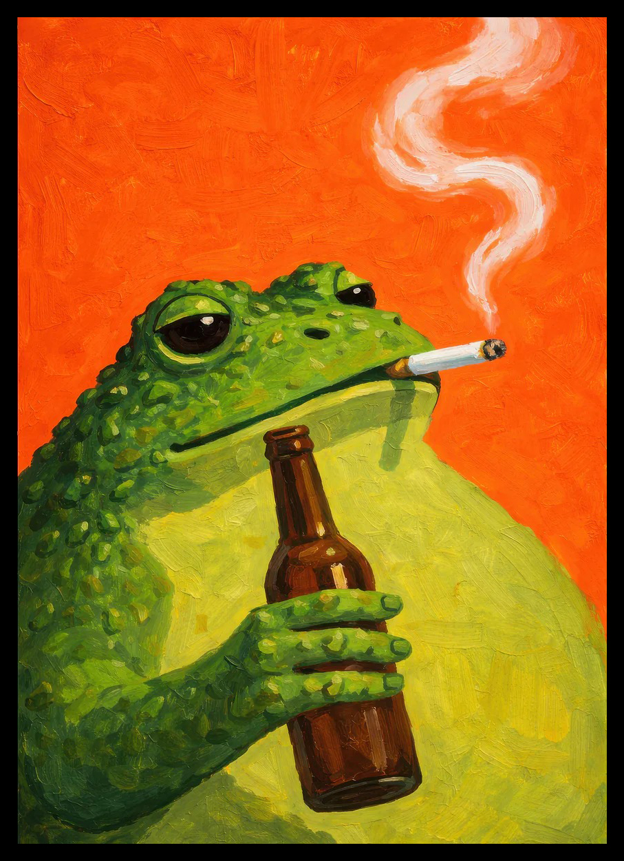 Retro Abstract Smoking Frog Ca - مراجعة Interior Design Youtube وسعره