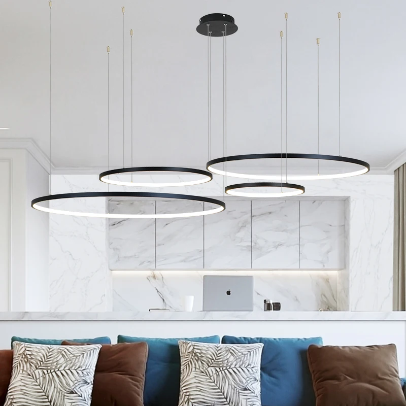 Modern LED Circle Rings Chande - مراجعة Engineering And Interior Design وسعره