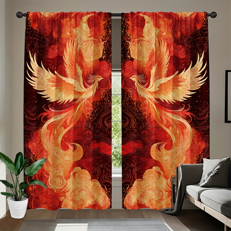 2pcs Vibrant Red & Golden Phoe - مراجعة Interior Design Youtube وسعره