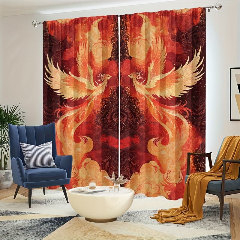 2pcs Vibrant Red & Golden Phoe - مراجعة Interior Design Youtube وسعره