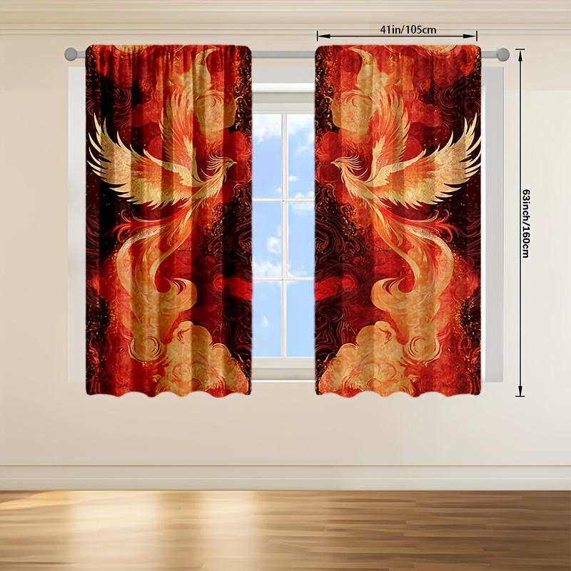 2pcs Vibrant Red & Golden Phoe - مراجعة Interior Design Youtube وسعره